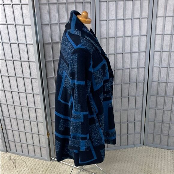 Zoe Blue Patchwork Cardigan Sweater, Women’s XS - Picture 3 of 4
